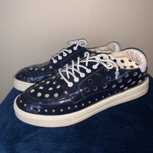 Mellow Yellow Summer Shoes (Navy Blue)